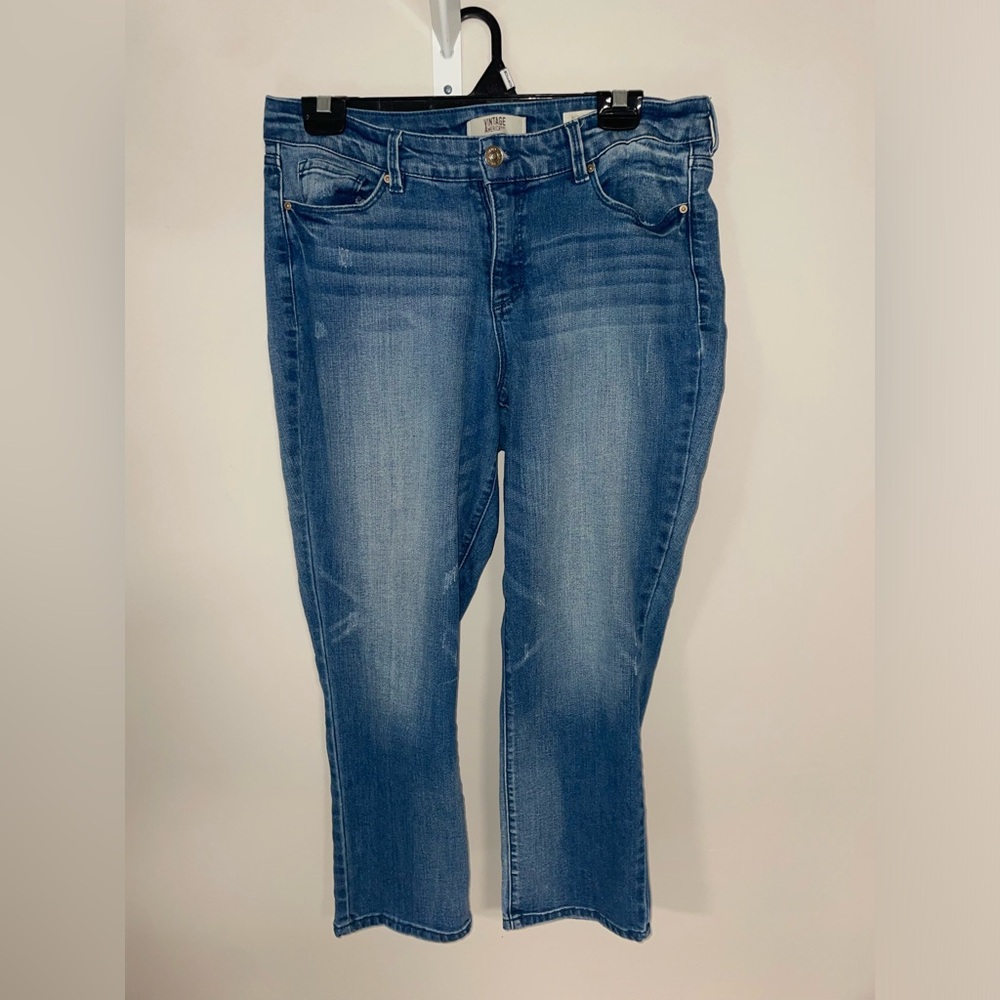 Vintage America Boho Cropped Jeans